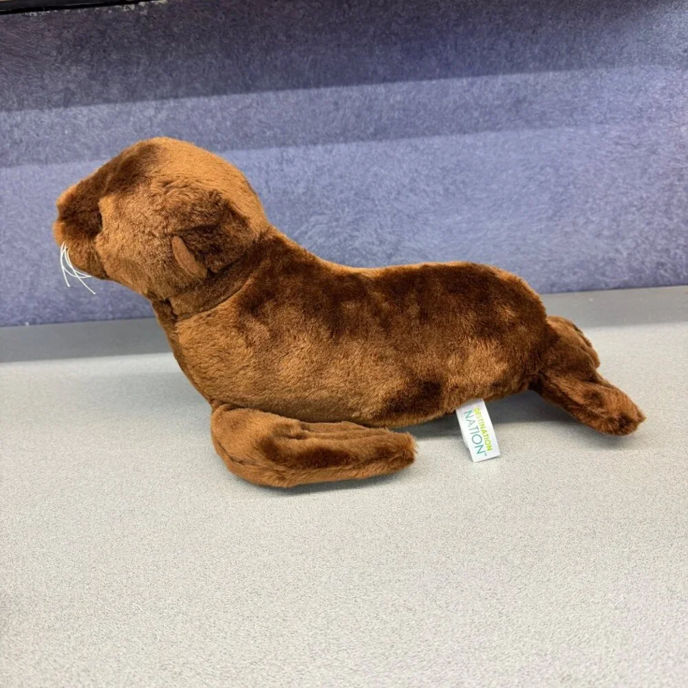 Aurora World Destination Nation Plush Seal Brown Soft Cuddly Stuffed Animal 2019
